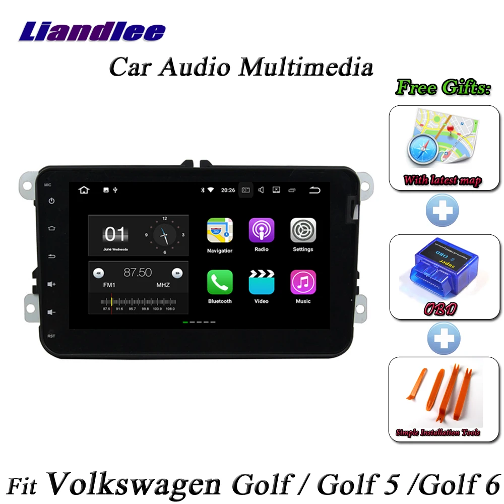 Cheap Liandlee Car Android System For Volkswagen Golf / Golf 5 / Golf 6 Radio DVD Player GPS Nav Navigation Touch Button Multimedia 14