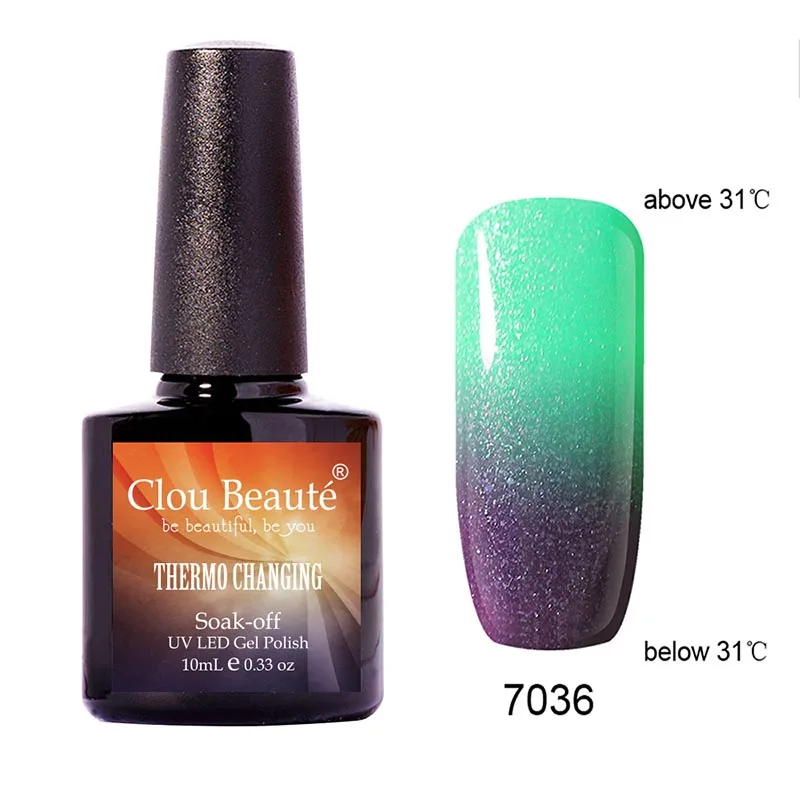 Clou Beaute термо-сменный Гель-лак для ногтей отмачиваемый УФ-Гель-лак для ногтей горячая Распродажа Гель-лак для температуры лак стойкий лак - Цвет: 7036