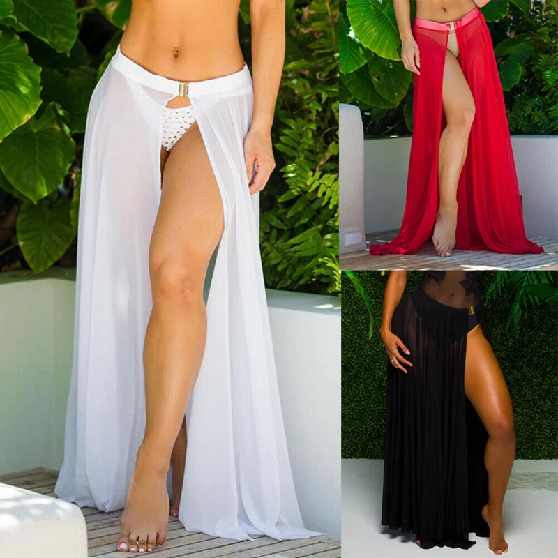 

Summer Sexy Women's Swimwear Bikini Cover Up Beach Dress Sarong Wrap Long Skirt Bathing Suit Holiday