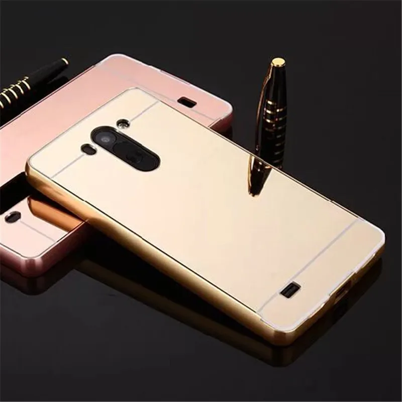 Mirror Case For LG G Vista VS880 Aluminum Frame + Hard PC Plating Back Cover Metal Phone |