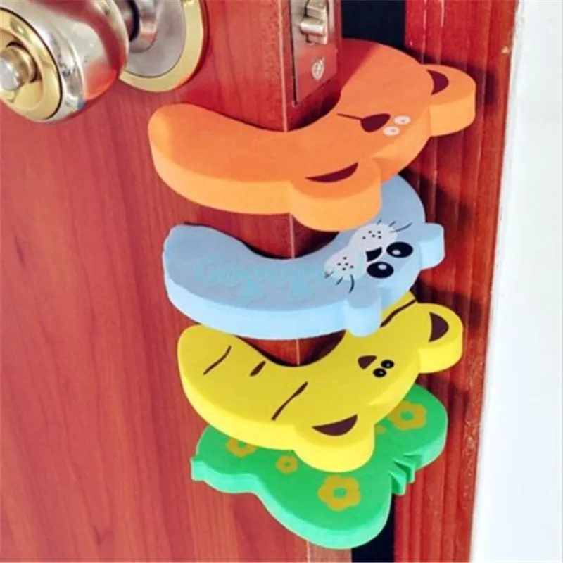 2/6X Baby Safety Foam Door Jammer Guard Finger Protector Stoppers Animal TDER 
