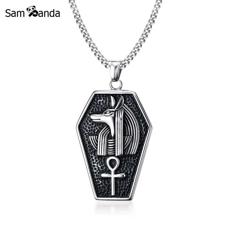 

Anubis Pendant Titanium Steel Necklaces & Pendants Trendy Pendant With Chain For Man Women Mens Jewelery Suspension Pingente