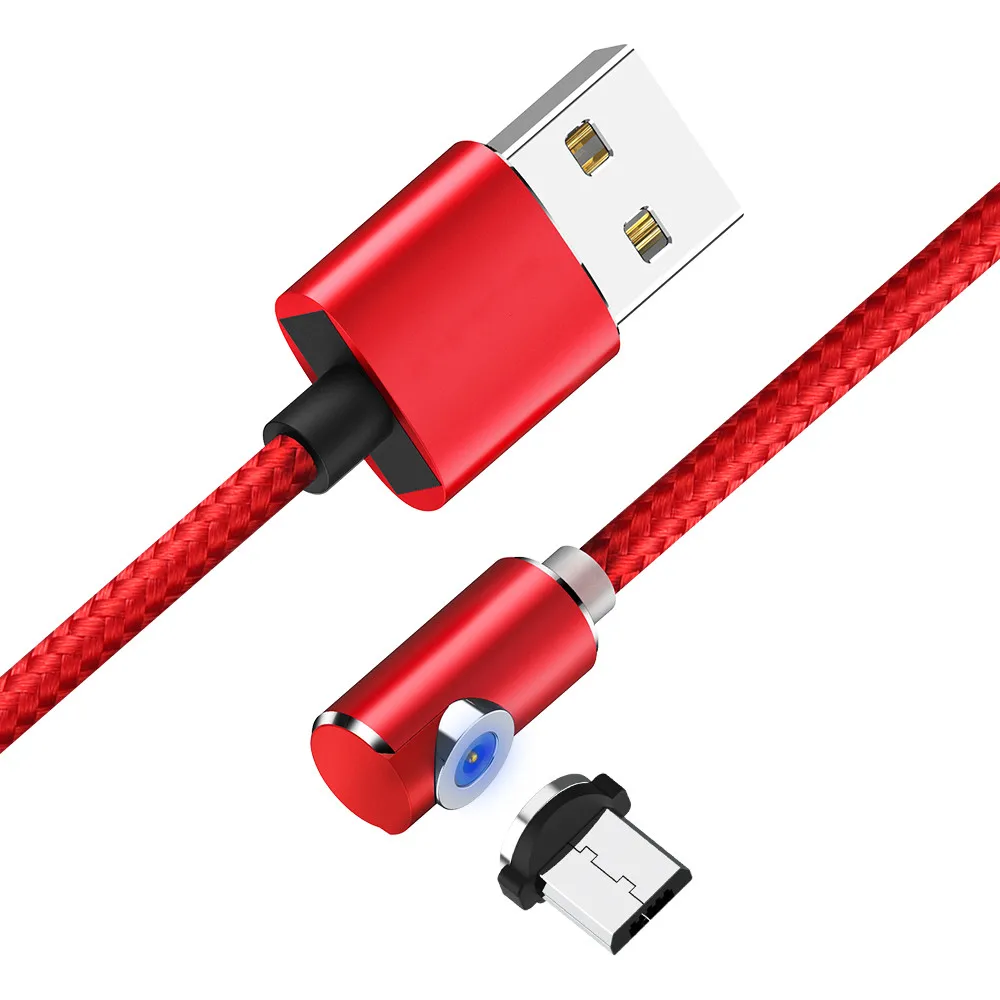 1 м 5 В/2 а Micro USB/IOS разъем светодиодный магнитный кабель для iPhone 6 7 8 X Samsung S7 S6 Xiaomi L Line