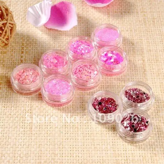10 розовых цветов, украшение для ногтей, блестящее модное устройство для очищения от пыли