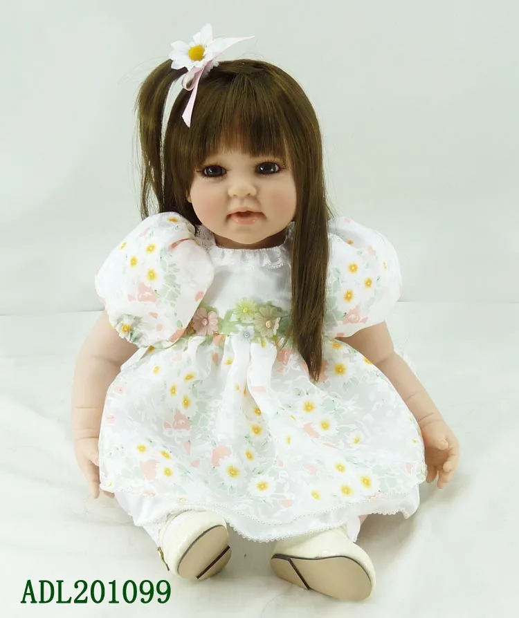 

50cm Silicone Reborn Baby Doll Toys 20inch Vinyl Princess Toddler Bebe Alive Doll Lifelike Fashionable Birthday Gift Girl Boneca