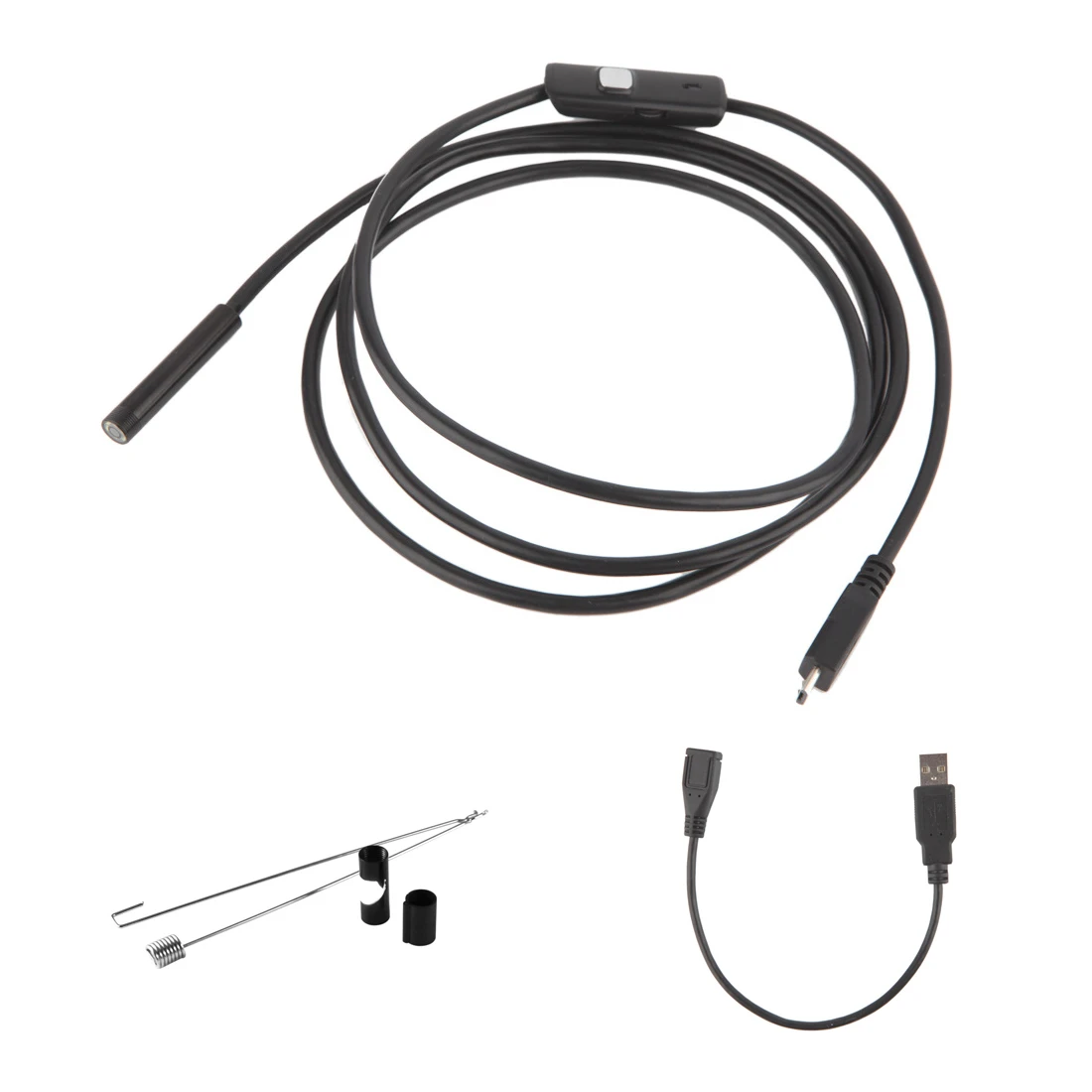 

1pcs Mini Camera Android USB Endoscope 7mm Lens 1m/2m Soft Cable Pipe Snake Endoscope Car Inspection Camera