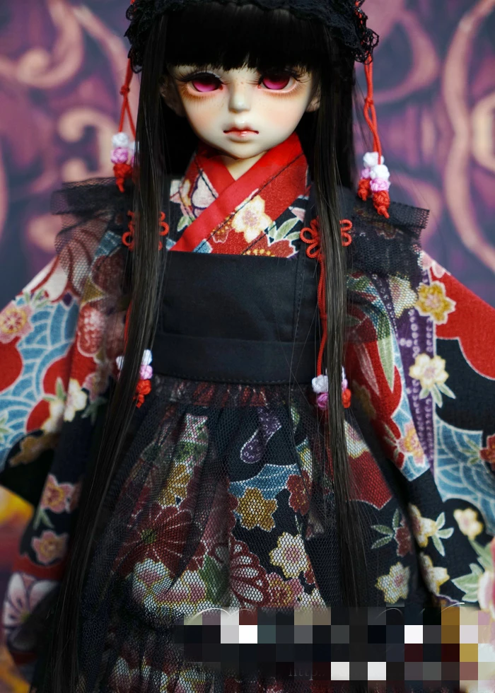 SD BJD куклы ткань горничной японский стиль юката платье для 1/4 Bjd куклы кимоно платье для игрушек