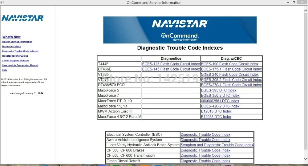 International Truck ISIS Navistar OnCommand Service ... t444e wiring diagram 