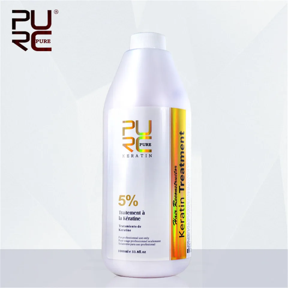 PURC 1000ml 5% Formalin Brazilian Keratin Hair Straightener Repair Damaged Hair Moisturizing Anti-split Deep Cleaning Hair Care PURC 1000ml 5% Formalin Brazilian Keratin Hair Straightener Repair Damaged Hair Moisturizing Anti-split Deep Cleaning Hair Care
