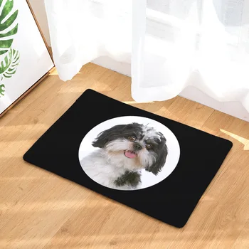 

Flannel Welcome Mats for Front Door Animal Dogs Pattern Kitchen Mat Anti-slip Bathroom Floor Mat Living Room Doormat Home Decor