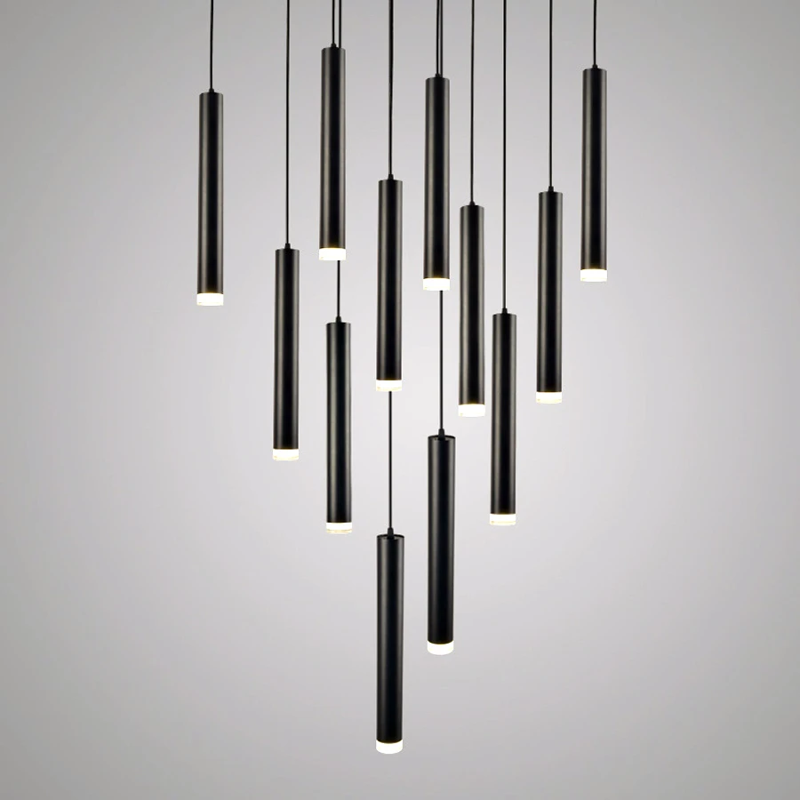  led Pendant Lamp Long Tube light Kitchen Island Dining Room Shop Bar Counter Decoration Cylinder Pi - 32856212390