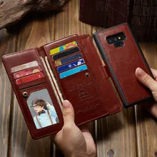 Роскошный кожаный чехол-кошелек для samsung Galaxy Note 9, чехол 2 в 1, магнитная откидная Сумочка для Coque, samsung Note 9, чехол с рамкой для фото