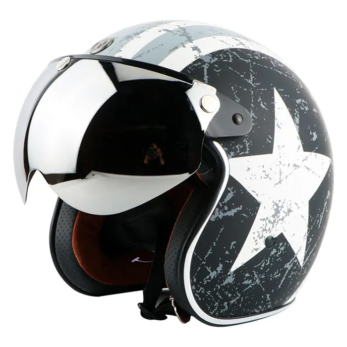 TORC moto шлем casco capacetes винтажные moto rcycle шлемы Модные Цветные moto rcross шлем телескопические линзы скутер шлем t57 - Цвет: helmet with W visor