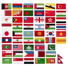 Азиатский флаг вышивка железа на патчи аппликация на одежду стикер