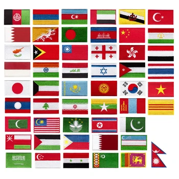 

Asian flag embroidery iron on patches for clothing applique sticker