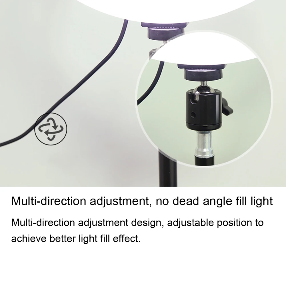 Светодиодный кольцевой светильник 6,5 дюймов для студийной фотосъемки, Селфи, тату, заполняющий светильник, черный, 10 Вт, для Vedio, макияж, тату, аксессуары