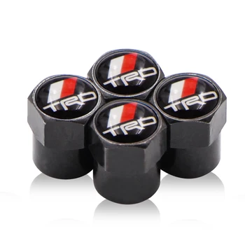 

4PCS/set For Toyota CROWN REIZ TRD Racing LOGO Auto Accessories Wheel Tire Parts sport Valve Stem Caps Cover car styling Titelan