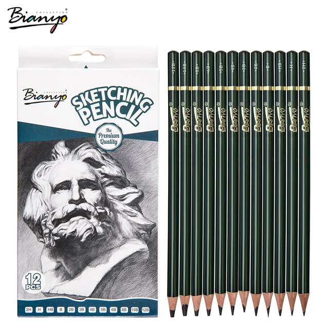 Cheap Bianyo Sketch Standard Pencil 12/Box Simple Pencil Charcoal For Drawing Professional Artist Tools Office Pencils Sets Good Gfit Cheap Bianyo Sketch Standard Pencil 12/Box Simple Pencil Charcoal For Drawing Professional Artist Tools Office Pencils Sets Good Gfit