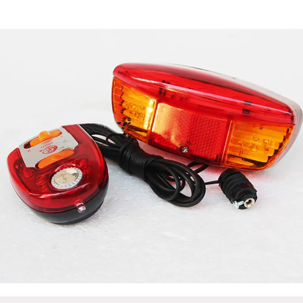 Excellent LED Bicycle Bike Turn Signal Directional Brake Light Lamp 8 sound Horn Low Power Consumption Black Biking/Hiking #PEX 8