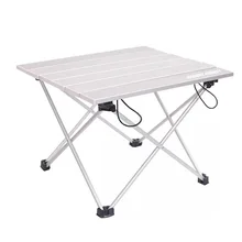 Высокое качество Серебряный глинозема портативный складной барбекю кемпинг booth ультра легкий уличный складной стол