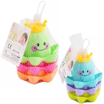 

Bathroom Ocean Octopus Stacking Cups Child's Play Mouth Educational for Children Baby Bath Toys