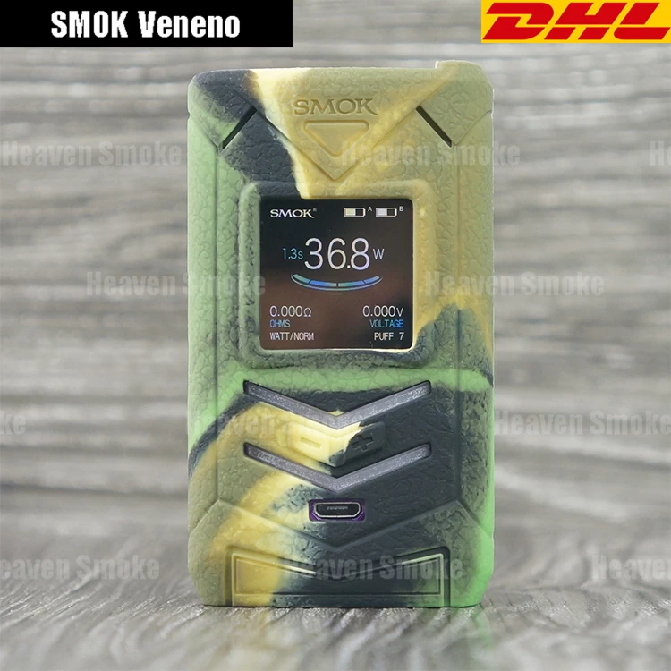 DHL 100 шт. * Smok ядовитую 225 Вт тк кит Силиконовый чехол Чехол рукава кожи Щит наклейка
