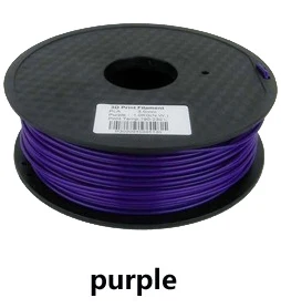 Белый Цвет 3d принтер накаливания PLA/ABS 1,75 мм/3 мм 1 кг цена - Цвет: Фиолетовый