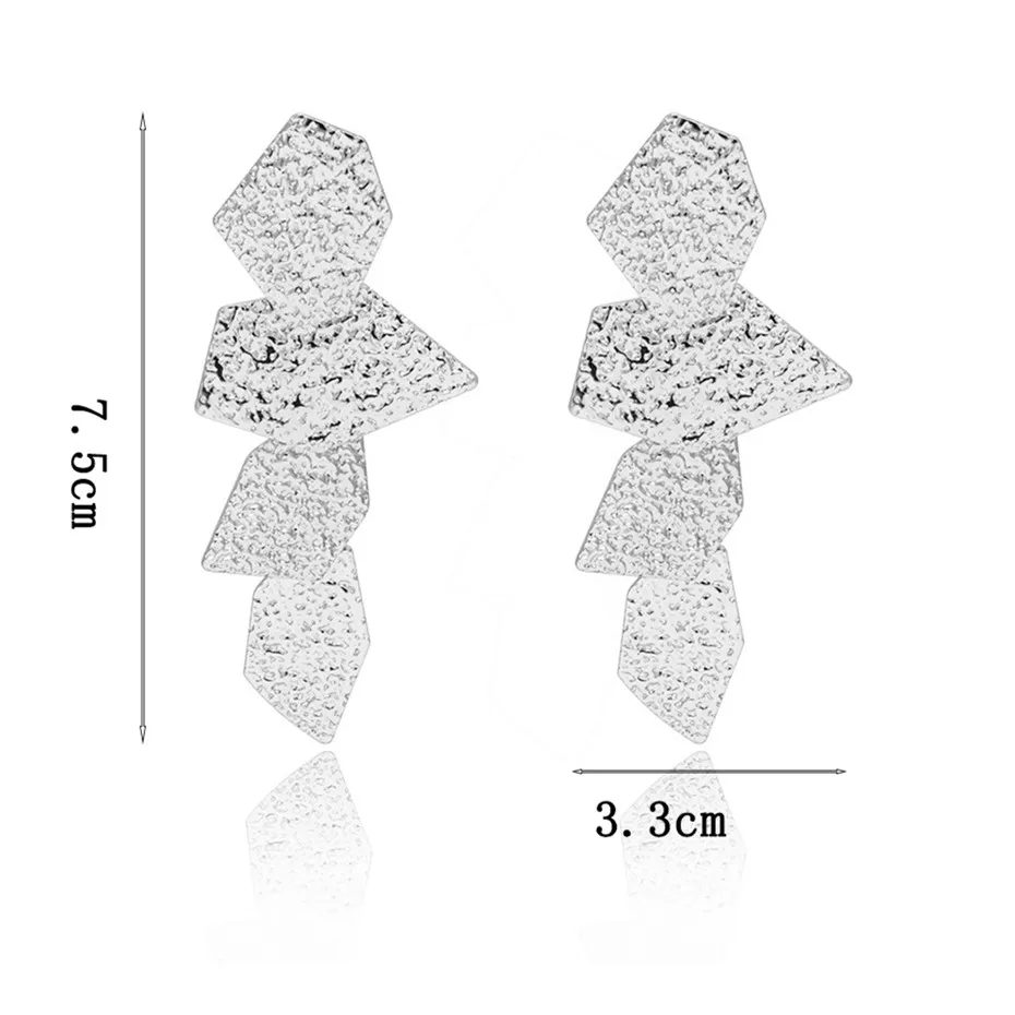 IngeSight. Z тяжелые металлические Висячие серьги-капли, панк преувеличенные геометрические Необычные круглые Висячие серьги для женщин, ювелирные изделия - Окраска металла: Silver