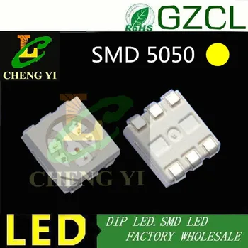 

1000pcs Free shipping YELLOW SMD LED 5050 diodes 585-595nm 2.0-2.5V(CE&ROSH)