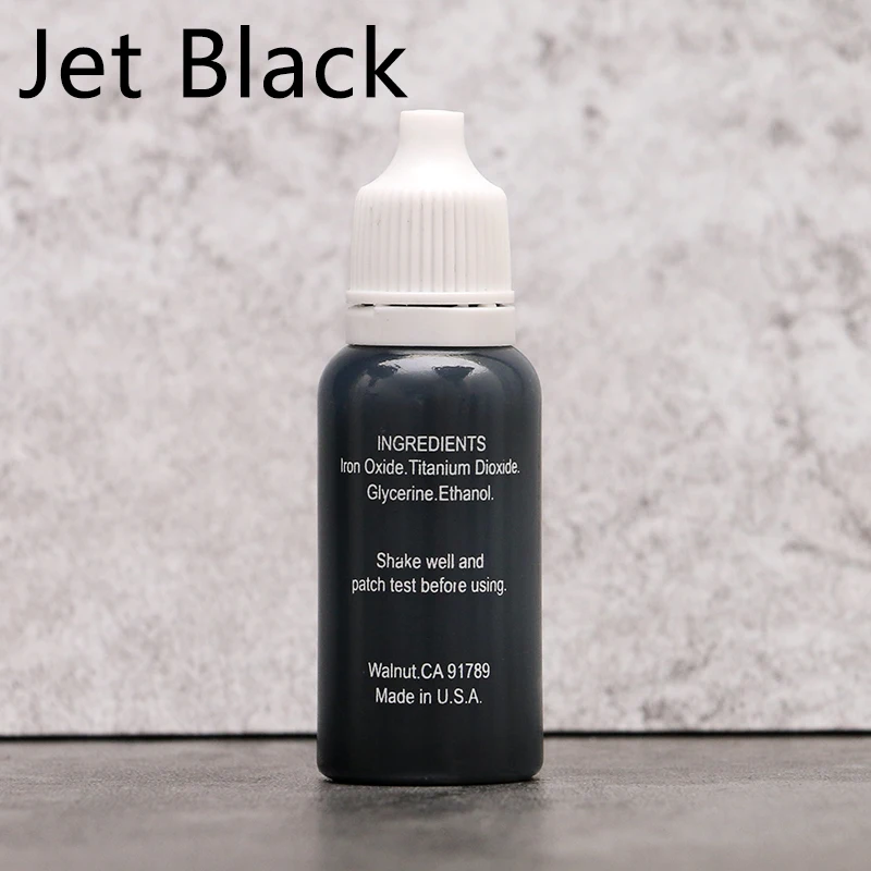 

5pcs/lot JET BLACK ink Semi-permanent pigment for eyebrow 15ml(1/2OZ) Micropigment Cosmetic Tattoo Ink
