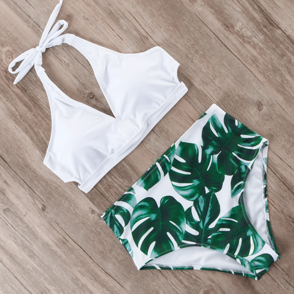 

RXRXCOCO Swimwear Women 2019 Bikini Push Up Biquini Ruffle Bathing Suit Female High Waisted Bikini Set Swimsuit maillot de bain