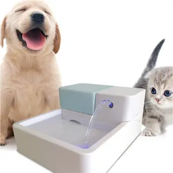 

1.8L LED AUTOMATIC CAT DOG KITTEN WATER DRINKING FOUNTAIN PET BOWL DRINK DISH FILTER PET WATER FOUNTAIN