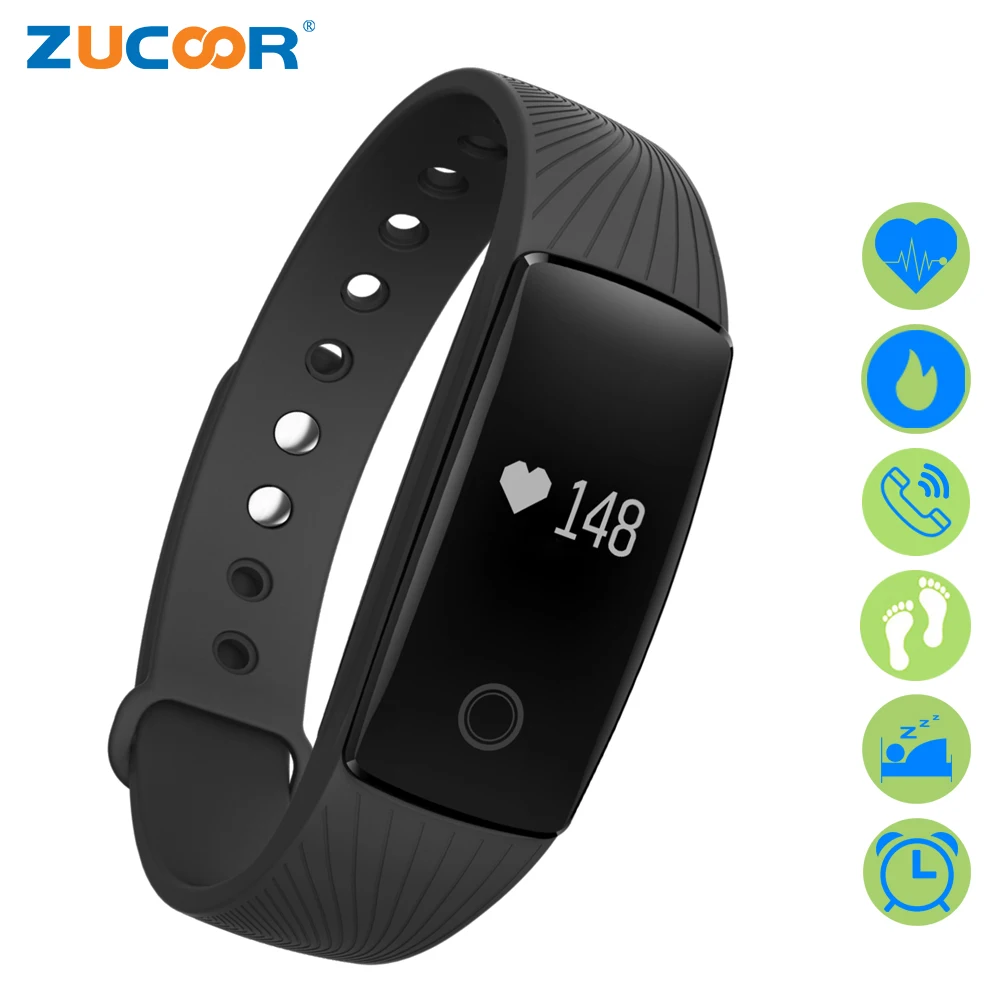 ZUCOOR Smart Bracelet Bracelets Fitness Band V05C Pedometer Heart Rate