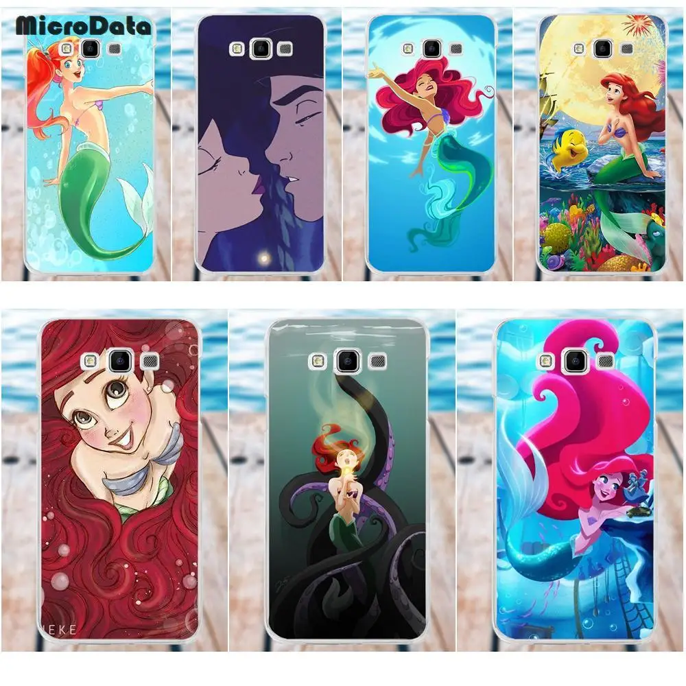 

MicroData TPU Capa Case For Samsung Galaxy A3 A5 A7 J1 J2 J3 J5 J7 2015 2016 2017 The Little Mermaid Ariel Cartoon