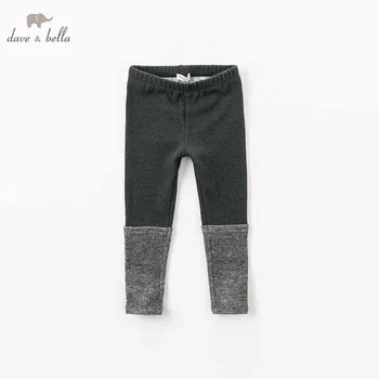 

DBK8355 dave bella winter 4Y-13Y baby girls fashion pants children high quality full length kids trousers