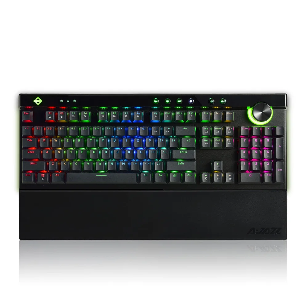  Ajazz AK45 111 Keys RGB Mechanical Keyboard Gaming Box Ergonomic Arc With Dual-mode Knob and Wrist 