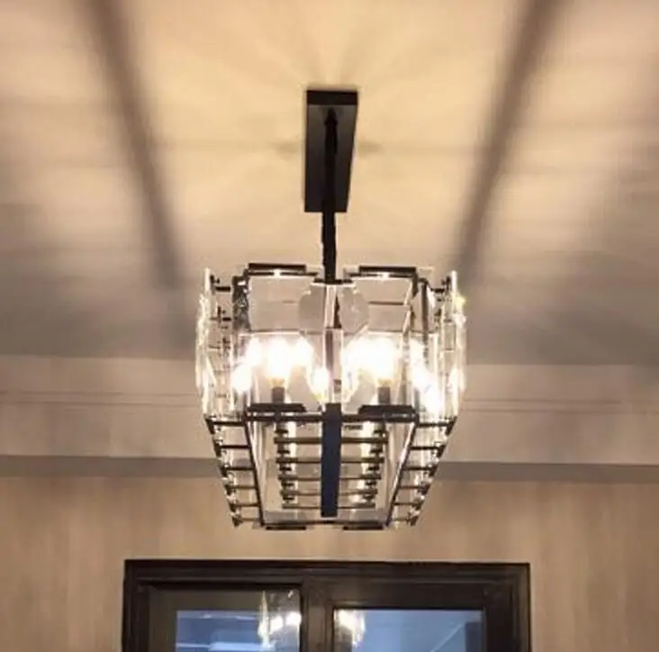 Американский ретро минималистский фонарный столб современный скандинавский дизайнер гостиная, столовая, исследование столовая Круглый K9 Хрустальная люстра