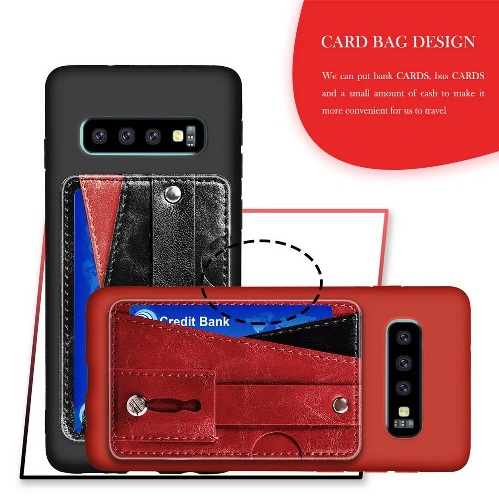 Имеет 2 слойный деловой кредитный карман для Samsung Galaxy S10 чехол ID карты тонкий Чехол