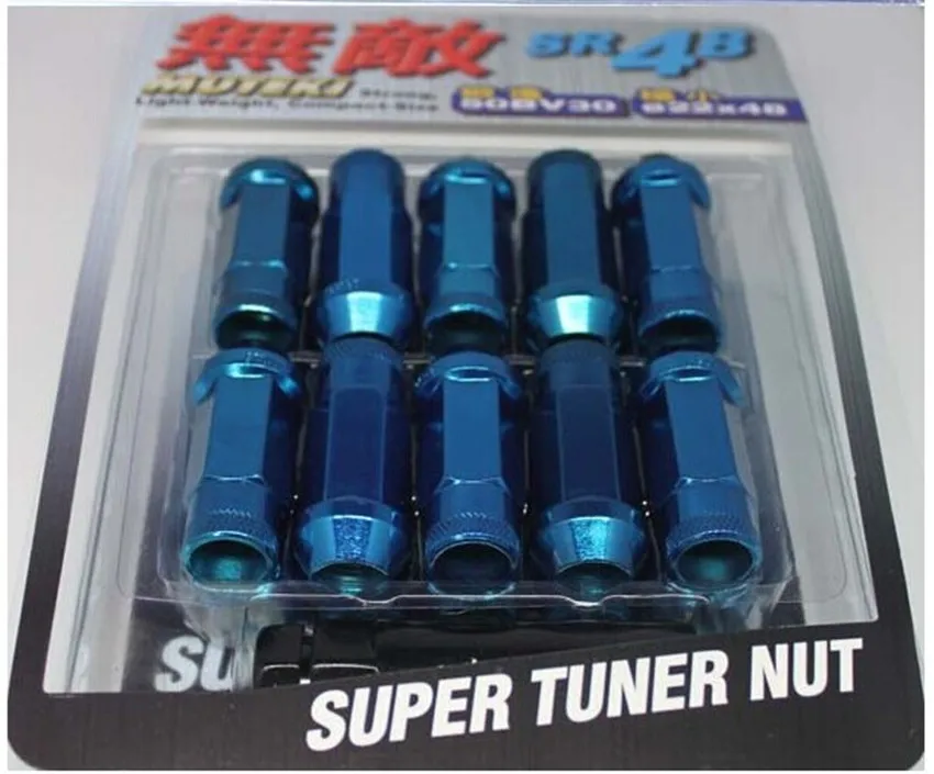 Muteki SR48 стальные удлиненные открытые гайки для обода раздвижные тюнерные 20