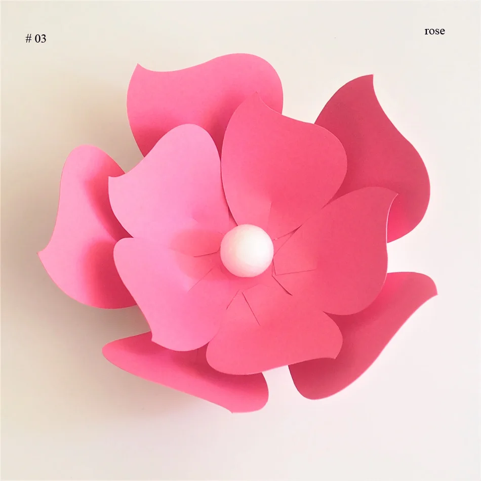 

20CM Cardstock Rose DIY Easy Paper Flowers Wedding Event Backdrops Decorations Baby Nursery Wall Flower Deco Video 3 Minutes