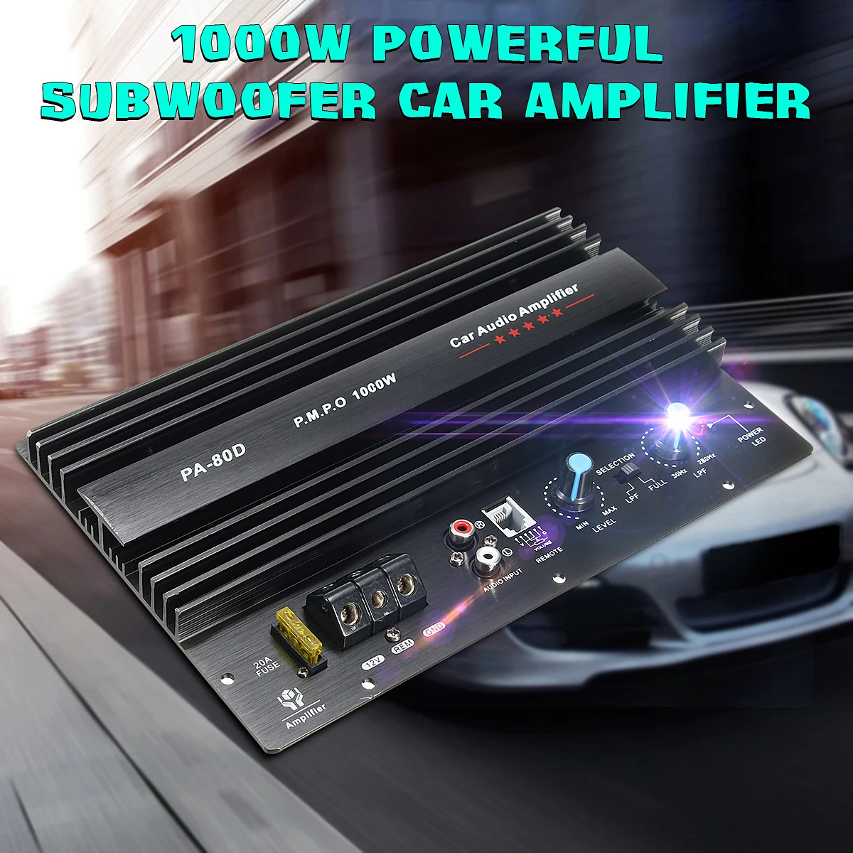 Одноканальный автомобильный усилитель мощности KROAK 12 В 1000 Вт|power bass subwoofers|car audio power