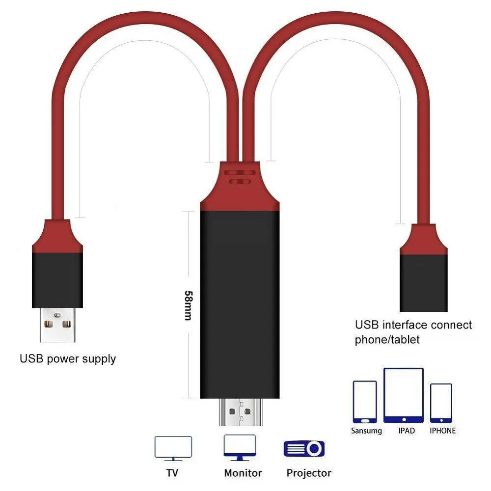 Многофункциональный MHL к HDMI адаптер Micro USB к HDMI 1080P HD ТВ кабель адаптеры для samsung iPhone Android телефон Тип C