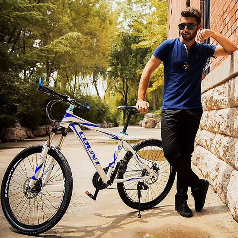 Новая модель высокого качества Углеродистая сталь Материал 27 скорость 26 дюймов Израиль Велоспорт горный велосипед - Цвет: BLUE
