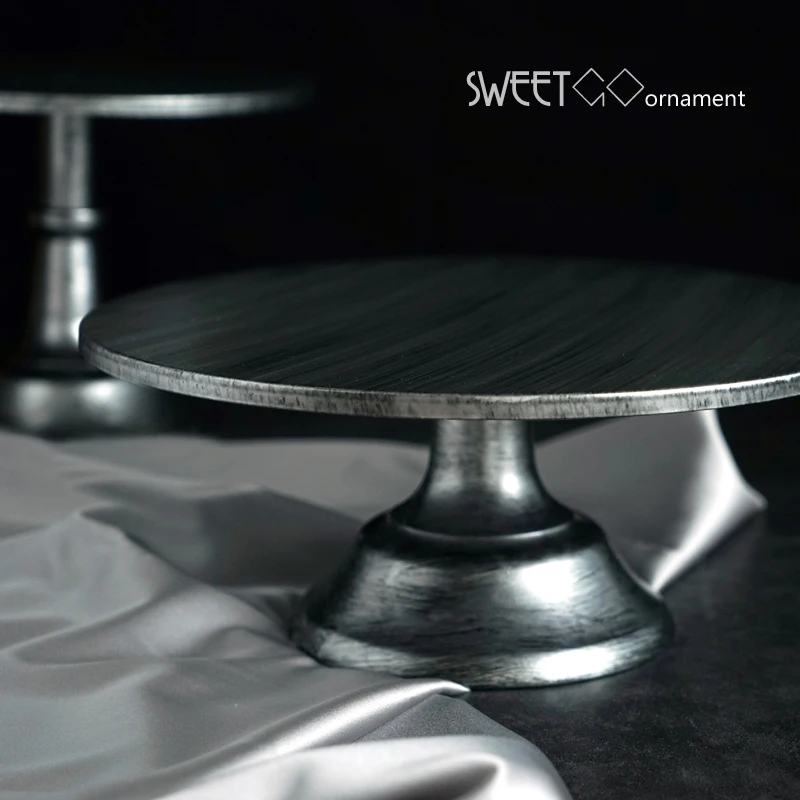 Серебряная подставка для торта SWEETGO 12 дюймов фотографий винтажный стиль