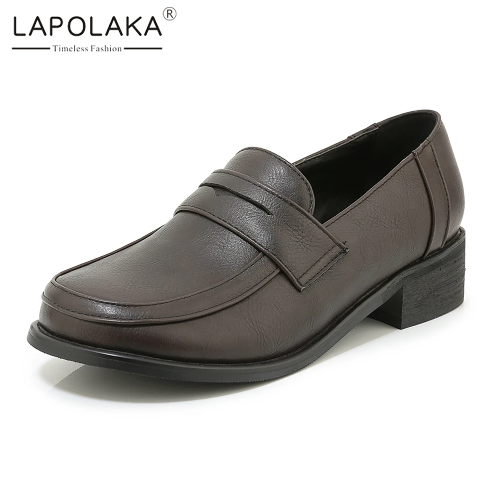 

Lapolaka Plus Size 34-46 Slip On New Arrivals Summer Pumps Woman Shoes Women Chunky Heels Casual Black Shoes Woman Pumps Female