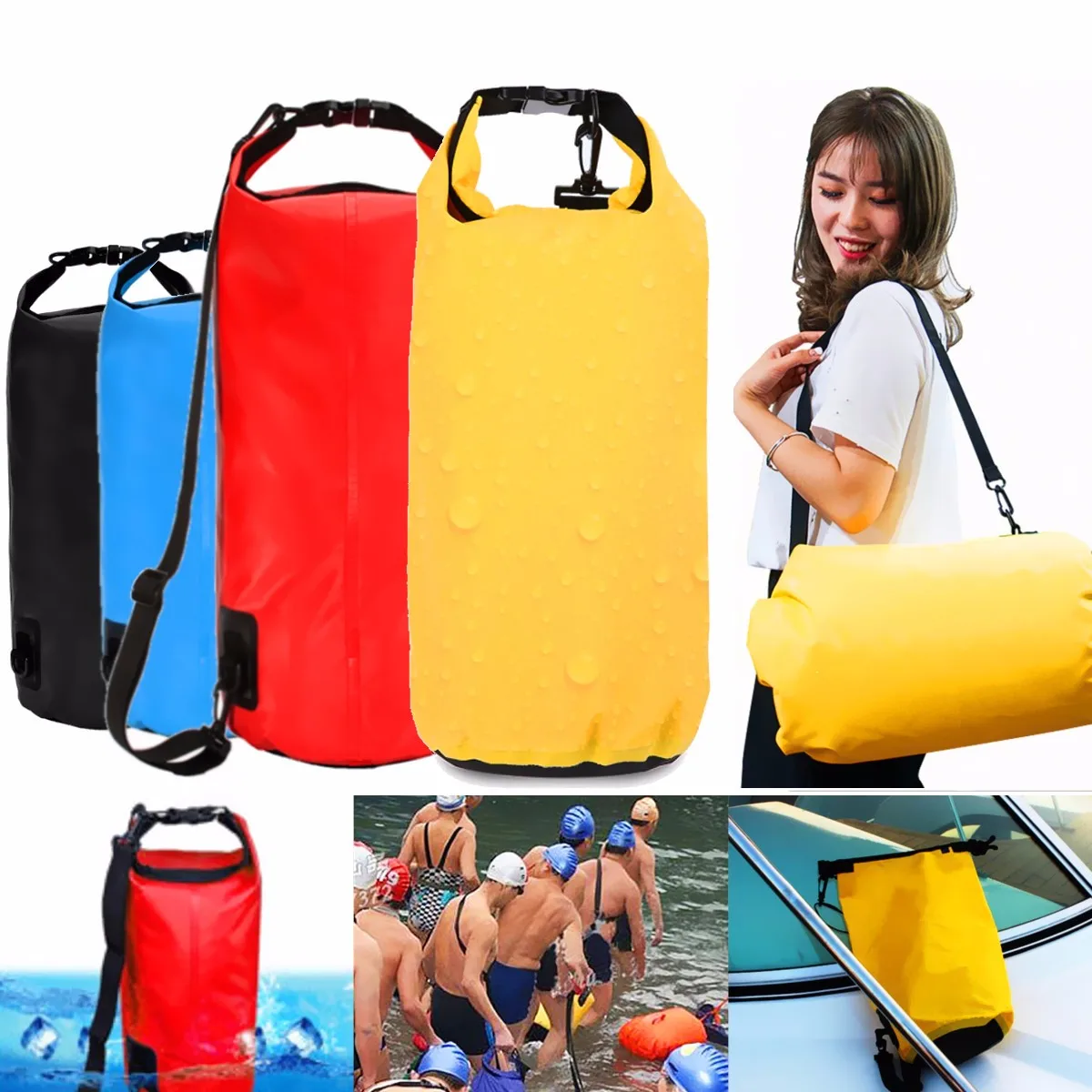 

Free Knight 10L Waterproof Bag Storage Dry Pack Camping Hiking Swimming Rafting Boating Kayaking PVC Kayak Float Pouch