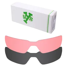 2 шт Mryok Сменные линзы для солнцезащитных очков Окли пробации X-Metal маскирующий Черный& HD розовый