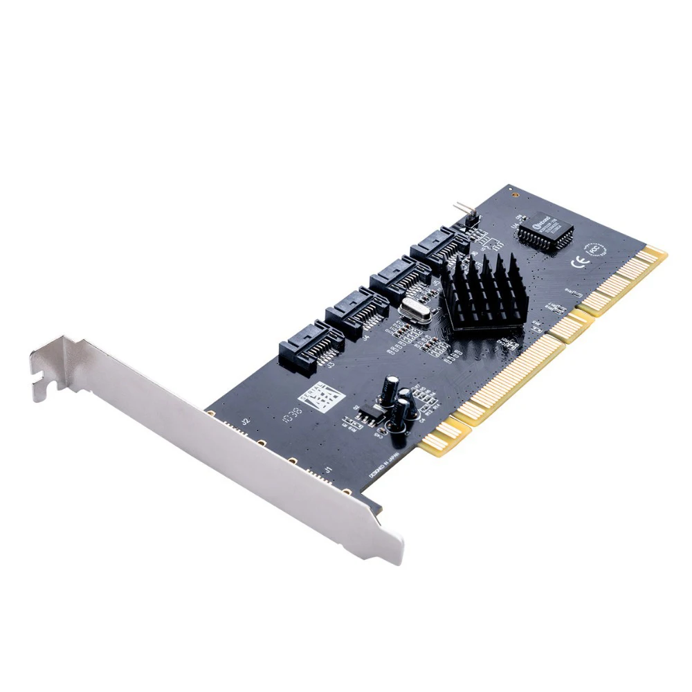 Orico 4 порта Sata 2,0 Pci-E к Usb3.0 экспресс-карта расширения Usb 3,0 3 ГБ/сек. скорость Pcie адаптер кремния 3124 чип для настольных ПК - Цвет: Черный