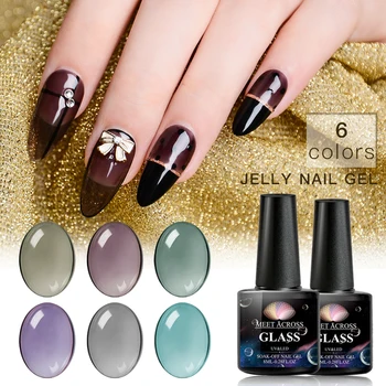 

Charm Jelly Nail Gel Polish 8ml Semi-transparent 6 Colors Varnish Soak Off Manicure Nail Art UV Gel Lacquer Manicure DIY Gel