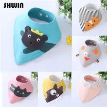 Детские нагрудники Shujin, водонепроницаемые хлопковые детские нагрудники с мультяшным принтом, бандана, детские нагрудники, детские нагрудники, впитывающая ткань для новорожденных